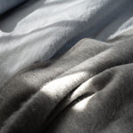 Close-up of gray fabric texture