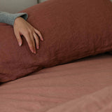 Sömn Luxury Linen Bedding | Fitted Sheet Linen Bedding Sömn Home #color_desert-pink