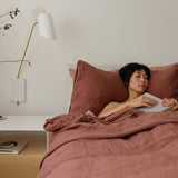 Sömn Luxury Linen Bedding | Duvet Cover Linen Bedding Sömn Home #color_kidney-bean