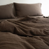 Sömn Premium Linen Bedding Duvet Cover #color_chocolate