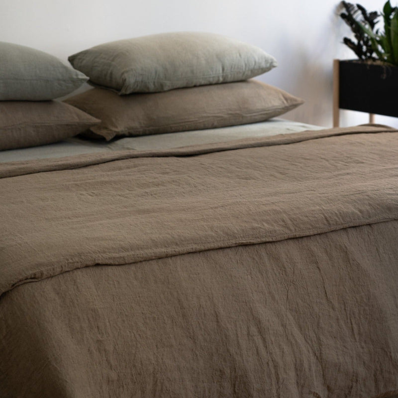 Sömn Premium Linen Bedding Duvet Cover #color_earth 