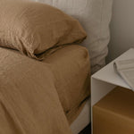 Sömn Luxury Linen Bedding | Fitted Sheet Linen Bedding Sömn Home #color_oatmeal