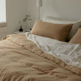 Cinnamon linen bedding by Canadian bedding company Somn #color_off-white