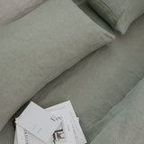 Sömn Luxury Linen Bedding | Pillowcase Linen Bedding Sömn Home Mineral Green #color_mineral-green