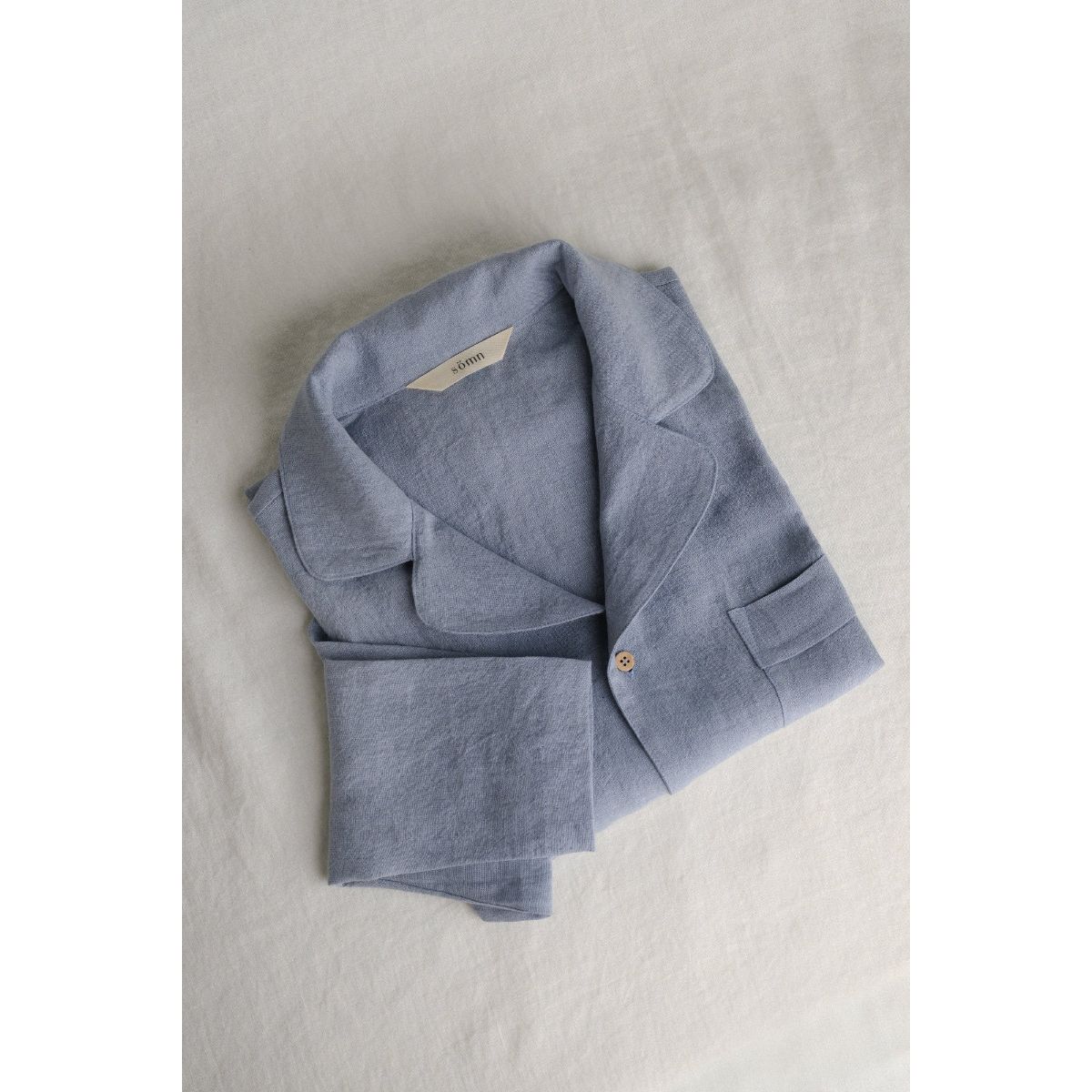 Sömn Premium Linen Long-Sleeve Shirt | Sömn Home #color_lake_blue