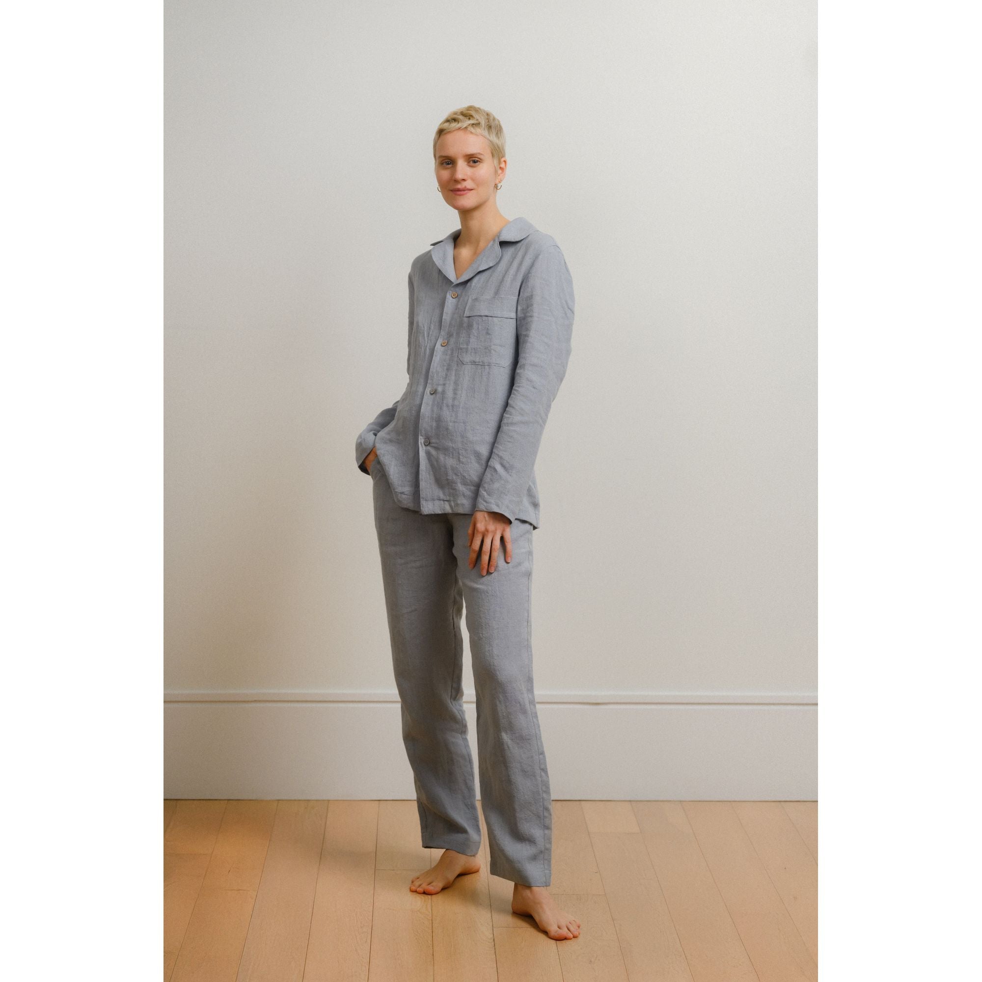Sömn Premium Linen Sleep & Lounge Pants | Sömn Home #color_lake_blue