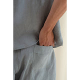 Sömn Premium Linen Sleep & Lounge Shorts | Sömn Home #color_lake_blue