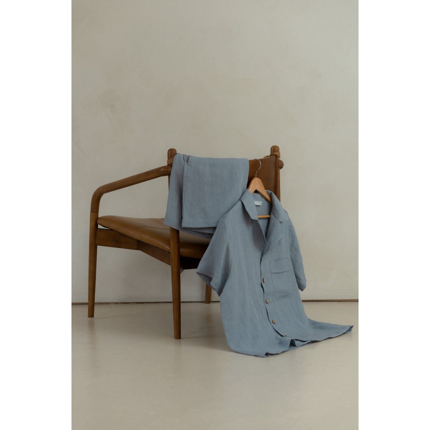 Sömn Premium Linen Sleep & Lounge Shorts | Sömn Home #color_lake_blue