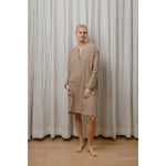 Sömn Premium Organic Gauze Cotton Long Nightshirt | Loungewear Sömn Home #color_chai